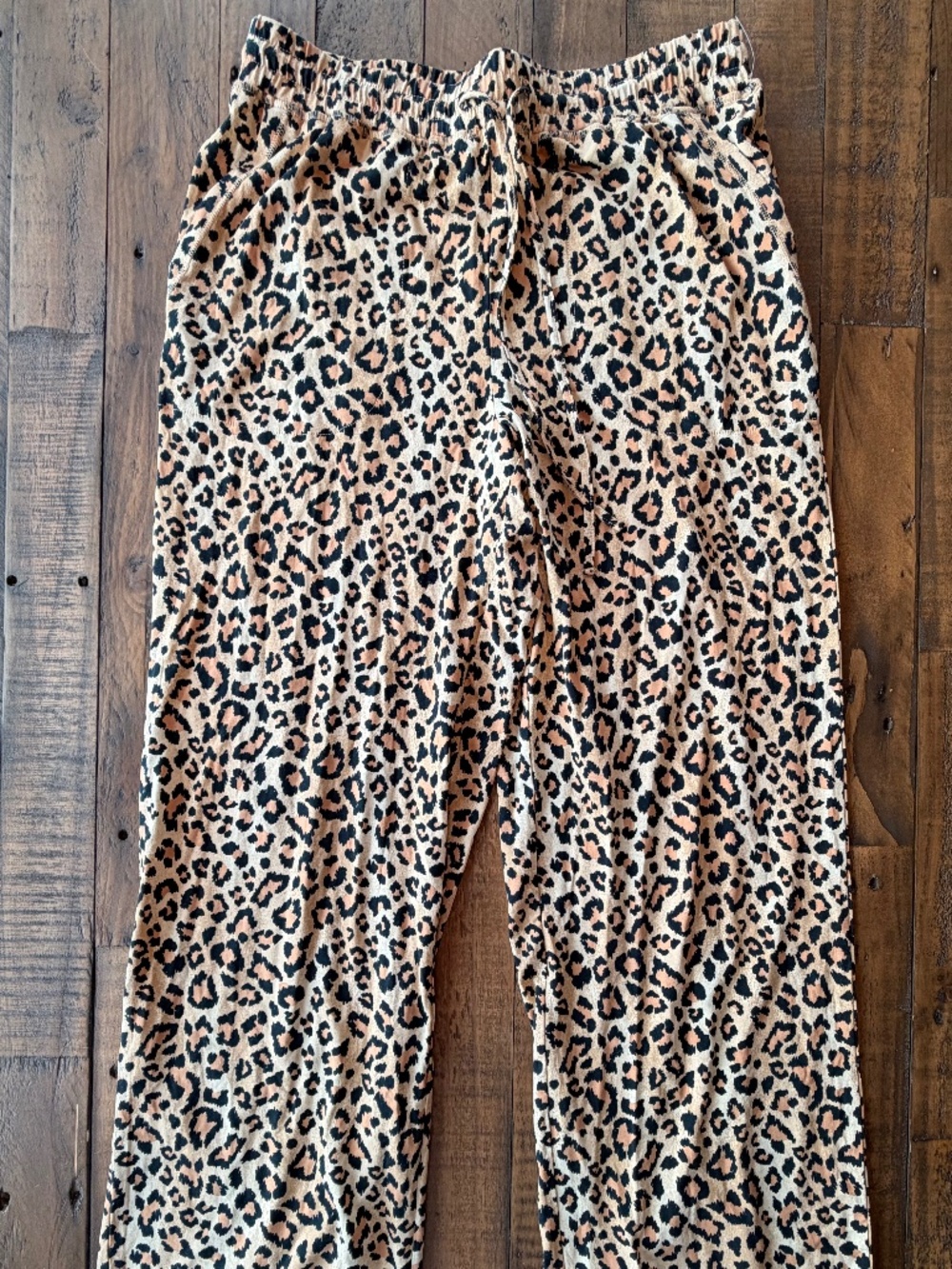 State of Day Intimates Leopard Print Wide Leg Lounge Pants Small